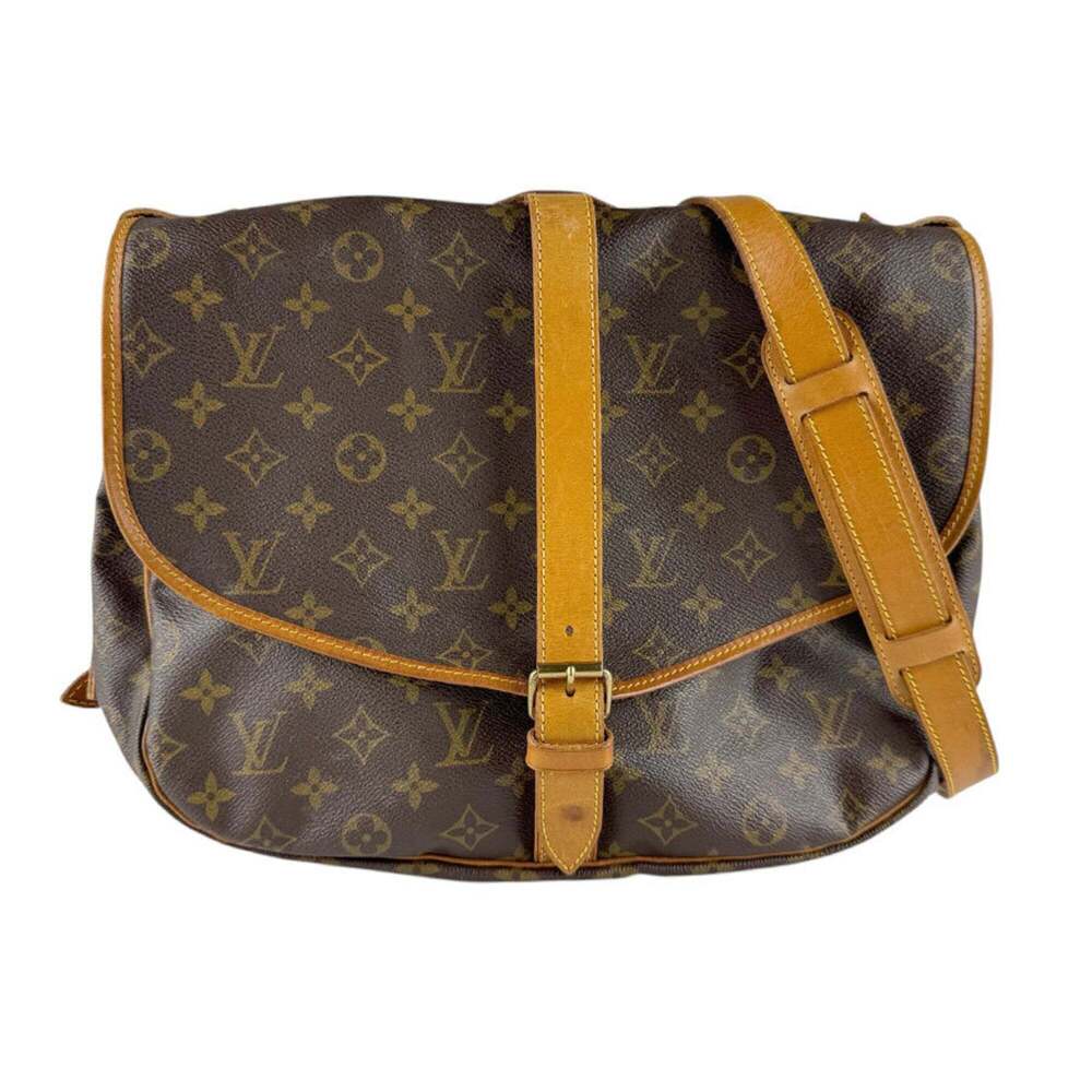 LOUIS VUITTON Authentic Brown Monogram Canvas Shoulder Bag